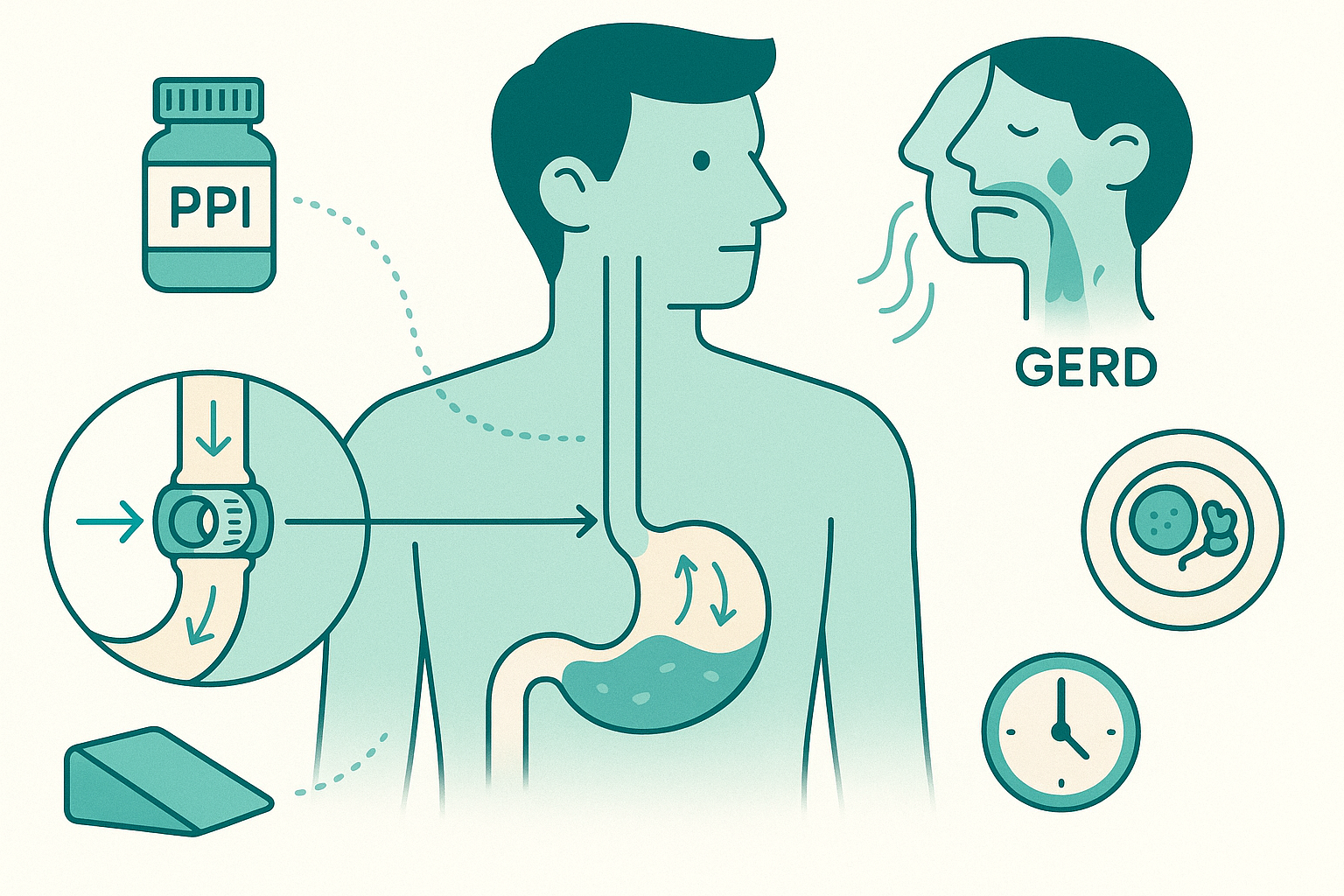 What causes GERD and how is it treated